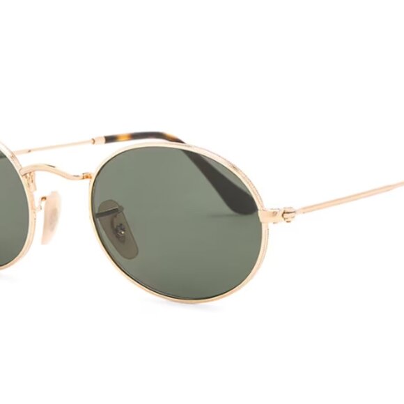 Ray-Ban Oval Flat in Gold & Green Classic - Picture 2 of 3